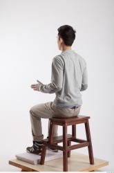 Whole Body Man Artistic poses Asian Casual Slim Studio photo references